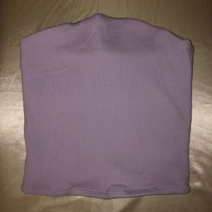 Lavender lined tube top form Garage.